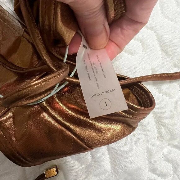 Fashion nova large high waisted dark gold two piece bikini nwt swim - Picture 2 of 8